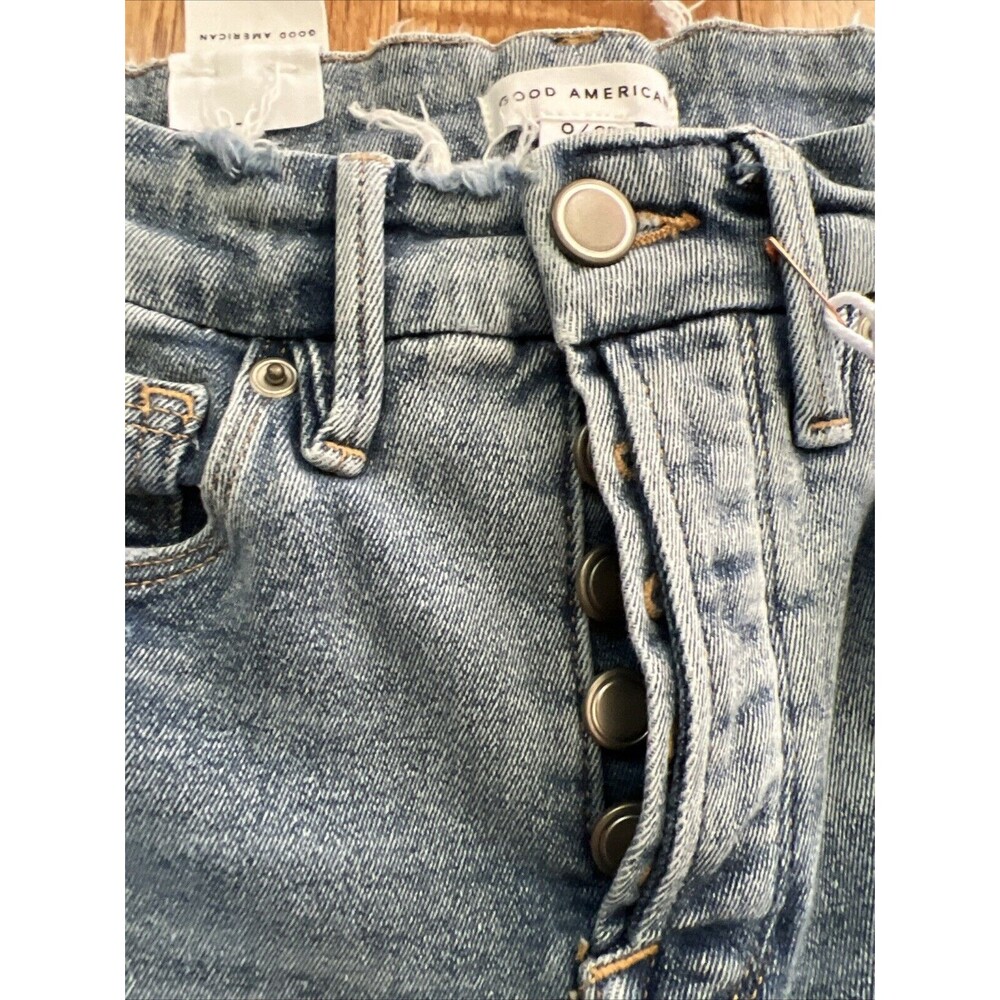 Good American Good Legs Skinny Jeans Indigo Light Wash Button-Fly Size 0 $135 - Picture 4 of 8